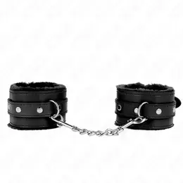 Kink Premium Fur-Lined Adjustable Wrist Restraints Black 17-29 cm
