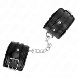 Kink Premium Fur-Lined Adjustable Wrist Restraints Black 17-29 cm
