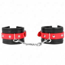 KINK Lisice za ruke Crne i crvene Podesive 17-28 cm Ergonomski dizajn