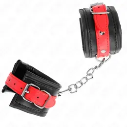 KINK Lisice za ruke Crne i crvene Podesive 17-28 cm Ergonomski dizajn
