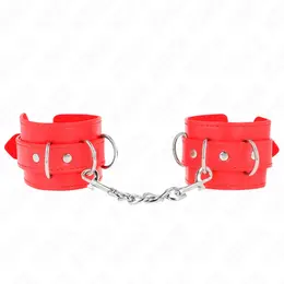 KINK Podesive crvene lisice za ruke sa 3 D-prstena 17.5-25cm x 6cm