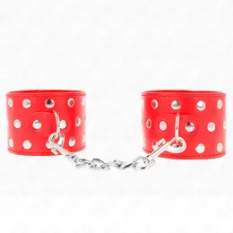 KINK Podesive crvene lisice za ruke sa zakivcima 19-24cm x 5.5cm