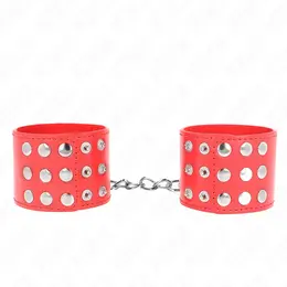 KINK Lisice za ruke Crvene Podesive 19-24 cm x 5.5 cm Siguran sistem kopcanja