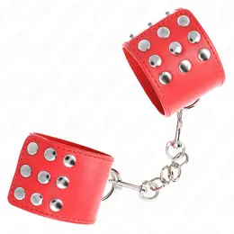 KINK Lisice za ruke Crvene Podesive 19-24 cm x 5.5 cm Siguran sistem kopcanja