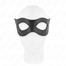 KINK Leatherette Eye Mask Model 2 Black 23x7.5 cm Adjustable Strap