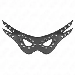 KINK Mask od imitacije koze za oci Model 1 Podesiva Crna 27x13 cm