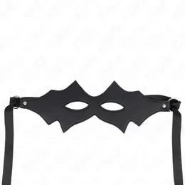 KINK Mask macke Model 1 Crna veganska koza 34x12 cm Podesiva