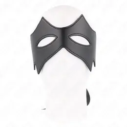 KINK Mask macke Model 1 Crna veganska koza 34x12 cm Podesiva