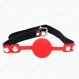 KINK Silicone Ball Gag Model 2 Crna 4cm - Podesiva traka 60x2cm