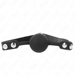KINK Silicone Ball Gag Model 1 - Crna kugla 4 cm sa podesivom trakom