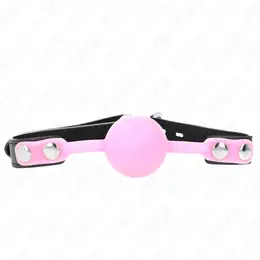 KINK Luminous Silicone Gag 4cm - Adjustable Strap, 60x2cm, Black