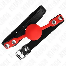 KINK Silicone Ball Gag Red 4 cm - Adjustable Strap 60 x 2 cm