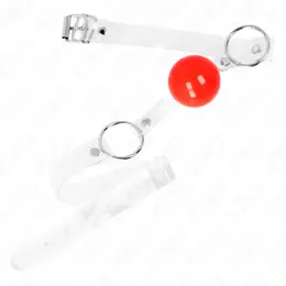 KINK Podesiva crvena providna PVC kugla za usta 4cm - Sigurno i udobno prijanjanje