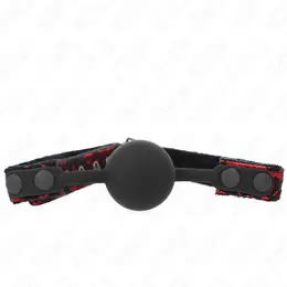 KINK Scandal Silicone Ball Gag 4cm - Podesivi Crni Model Udobnosti 65x2cm