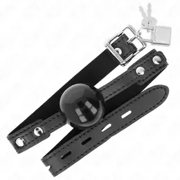 KINK Mekani TPE Kuglasti Gag Model 3 - Podesiva Traka 4cm Crna