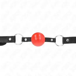 KINK Crveni TPE Kuglasti Gag 4 cm - Podesiva Traka, 60 x 2 cm