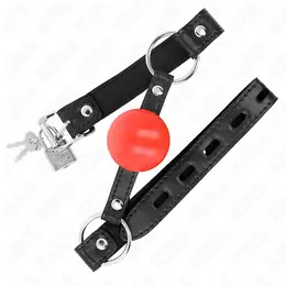 KINK Crveni TPE Kuglasti Gag 4 cm - Podesiva Traka, 60 x 2 cm