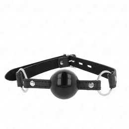 KINK TPE Kuglasti Gag 4 cm sa Crnom Bravom - Podesiva 60x2 cm Traka