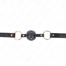 KINK Premium TPE Kuglasti Gag 4 cm - Podesiva Traka, Crna, 60 x 2 cm