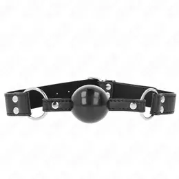 KINK Mekani Silikonski Kuglasti Gag 4cm sa Podesivom Kožnom Trakom 62cm