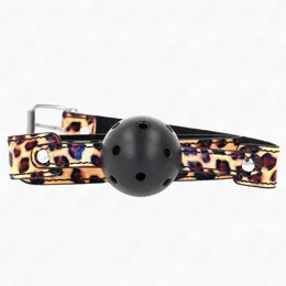 KINK Leopard Prozračni Silikonski Kuglasti Gag 4.5cm sa Podesivom Trakom