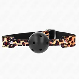 KINK Leopard Prozračni Silikonski Kuglasti Gag 4.5cm sa Podesivom Trakom