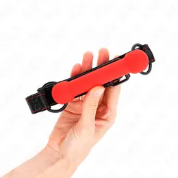 KINK Bone Gag Crveni sa podesivim kaišem od veganske kože 41-57 cm