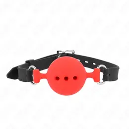 KINK Silicone Gag Model L Red - Adjustable Strap 35-51cm, 5cm Ball