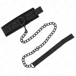 KINK Basic Model Adjustable Collar with Leash 77cm, Black, 34-54cm