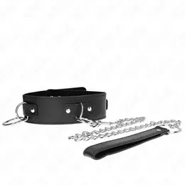 KINK Set ogrlice i povodca Model 2 - Podesiv 36-43 cm, 3 ringa, Crna 65 cm