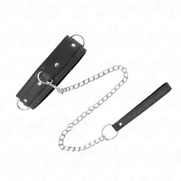 KINK Podesiva ogrlica sa povodcem 3-Ring Model, Crna, 38-49 cm, povodac 65 cm