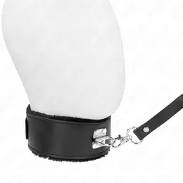 KINK Podesiva kožna ogrlica i povodac set Crna 116cm - 40-48cm prianjanje