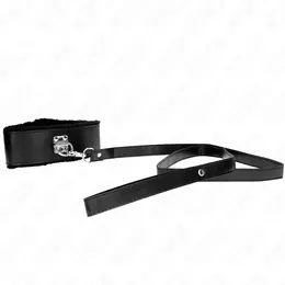 KINK Podesiva crna ogrlica sa povodcem 116cm Srebrni klikeri Model 4