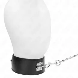 KINK Podesiva crna ogrlica sa širokim kaišem 65cm, 33.5-41cm, širina 5cm
