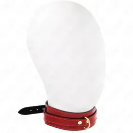 KINK Wine Red Adjustable Necklace with Gold Accents 29-42.5 cm
