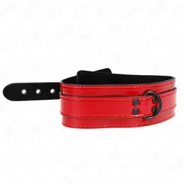 KINK Vinsko crvena podesiva ogrlica 37.5-49.5 cm sa širinom od 5 cm