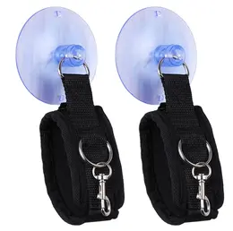 OHMAMA Fetish Adjustable Wrist Restraints with Suction Cups Black 24-40cm