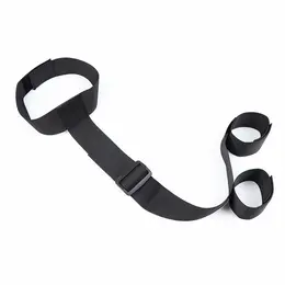 OHMAMA Adjustable Nylon Wrist Handcuffs & Collar System - One Size