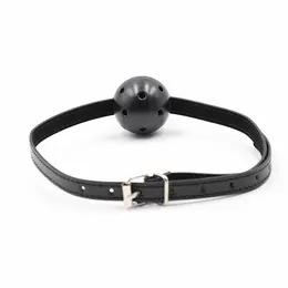 OHMAMA Fetish Podesivi kuglasti gag sa otvorima 4.5 cm Crni