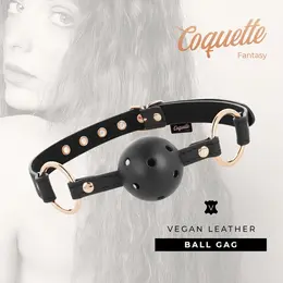 Coquette Chic Desire Prozračni kuglasti gag od veganske kože Podesivi 66cm