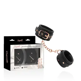 Coquette Chic Desire Fantasy Vegan Leather Ankle Cuffs with Neoprene Lining