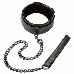 CalExotics Boundless Adjustable Collar & Leash Set, Vegan Leather, 49.5cm