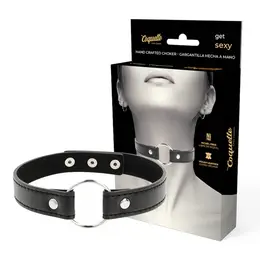 Coquette Chic Desire Vegan Leather Adjustable Necklace 38cm Black