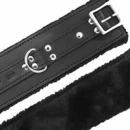 Darkness Crne Postavljene Podesive Sputavajuće Lisice Veštačka Koža