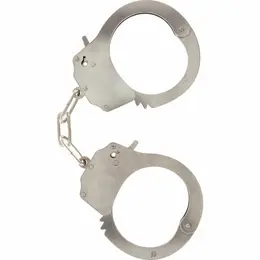 TOYJOY Metalne lisice podesive od hromiranog čelika sa lancem za ručne zglobove