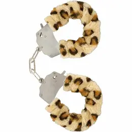 TOYJOY Krzneno-zabavne lisice Leopard - Meki podstavljen sistem za vezivanje