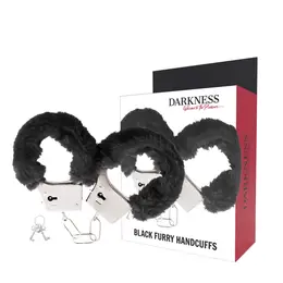 Darkness Crne metalne lisice sa postavom za udobnost