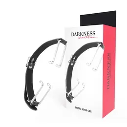 Darkness Podesivi crni gag kuka - Premium kožni sistem sa trakama