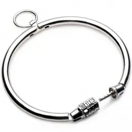 METAL HARD - Stainless Steel Combination Lock Collar, 12 cm Diameter