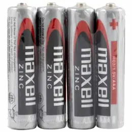 Maxell AAA R03 Saline Manganese Batteries 4-Pack, Reliable Power